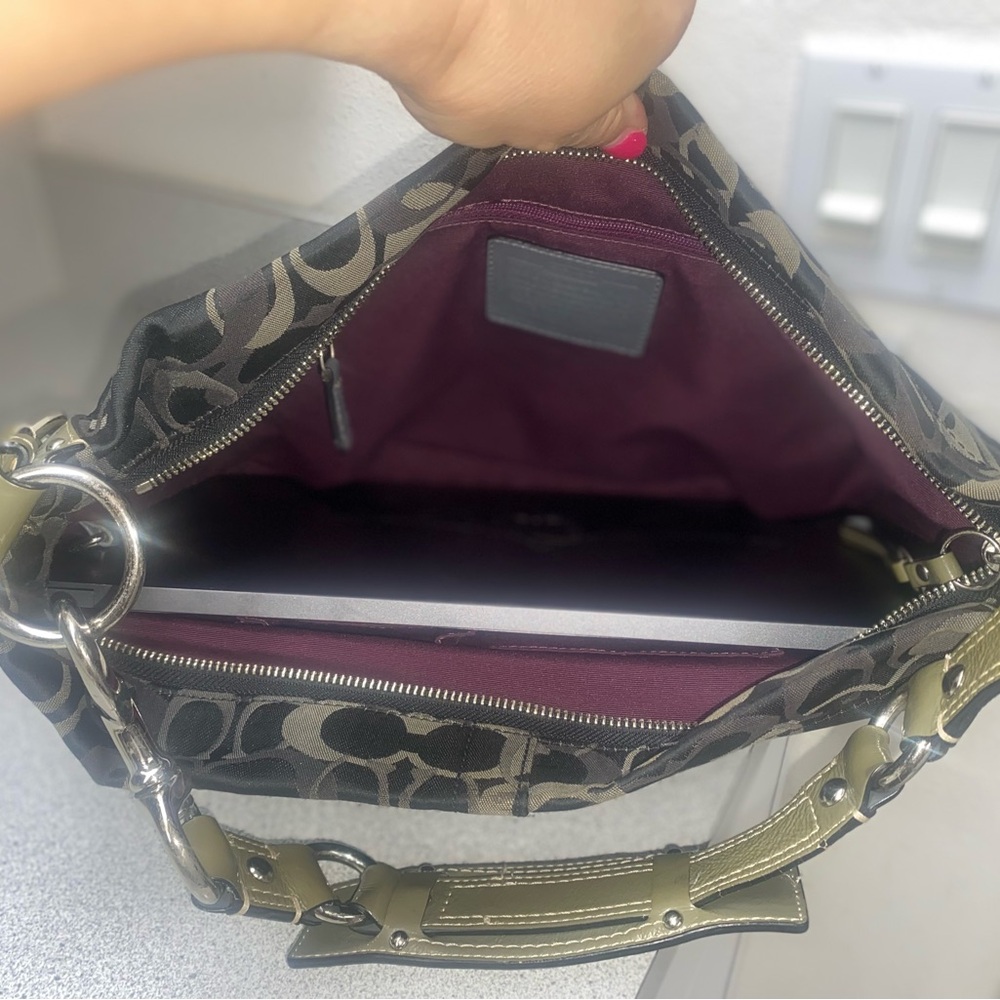 Coach Carly Large Multi Silver/Black Hobo Bag GUC - Picture 16 of 16